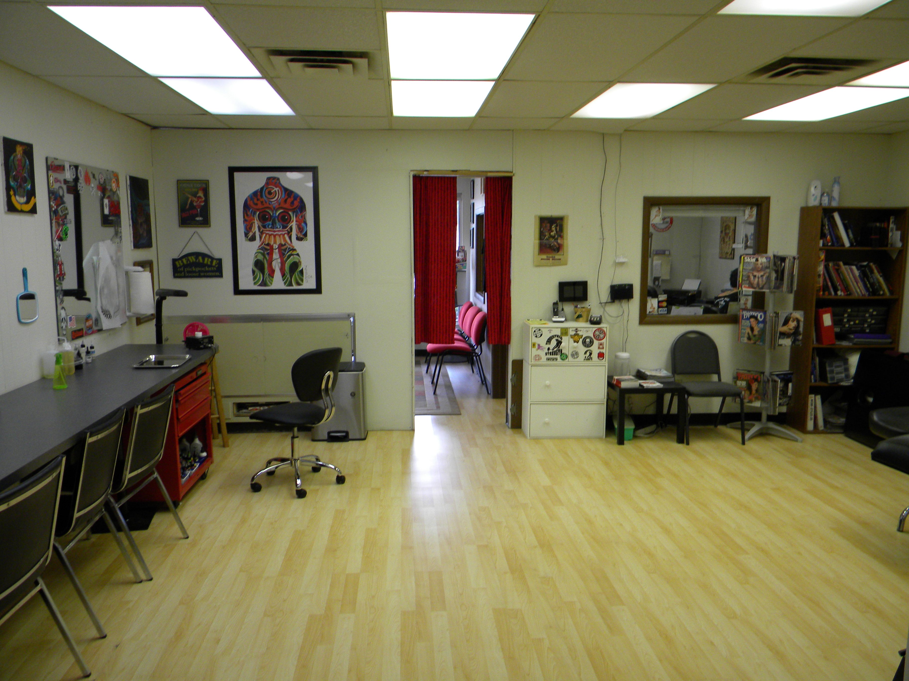 An inside view of the shop