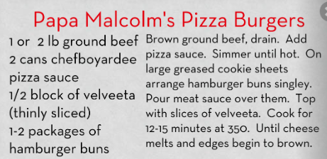 pizza burgers